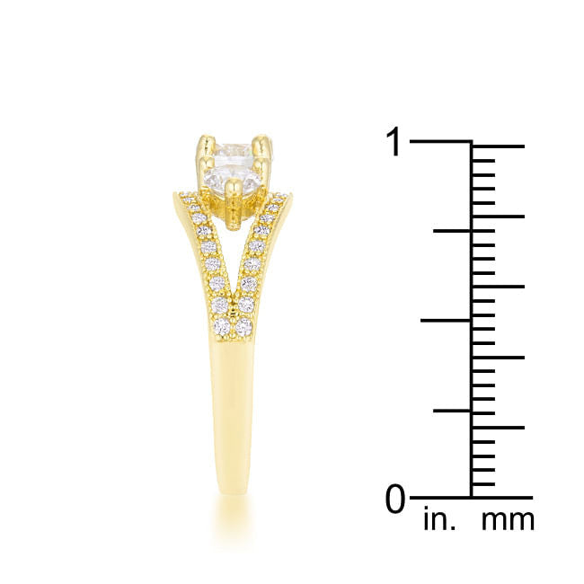 Geneviere 1.45ct CZ 14k Gold Classic Ring-4