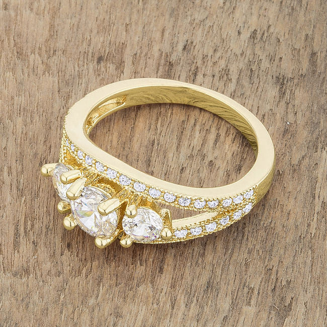 Geneviere 1.45ct CZ 14k Gold Classic Ring-2