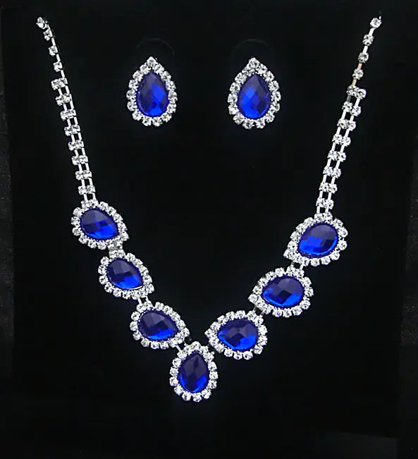 Classic Bridal Jewelry Set with Necklace and Earrings
