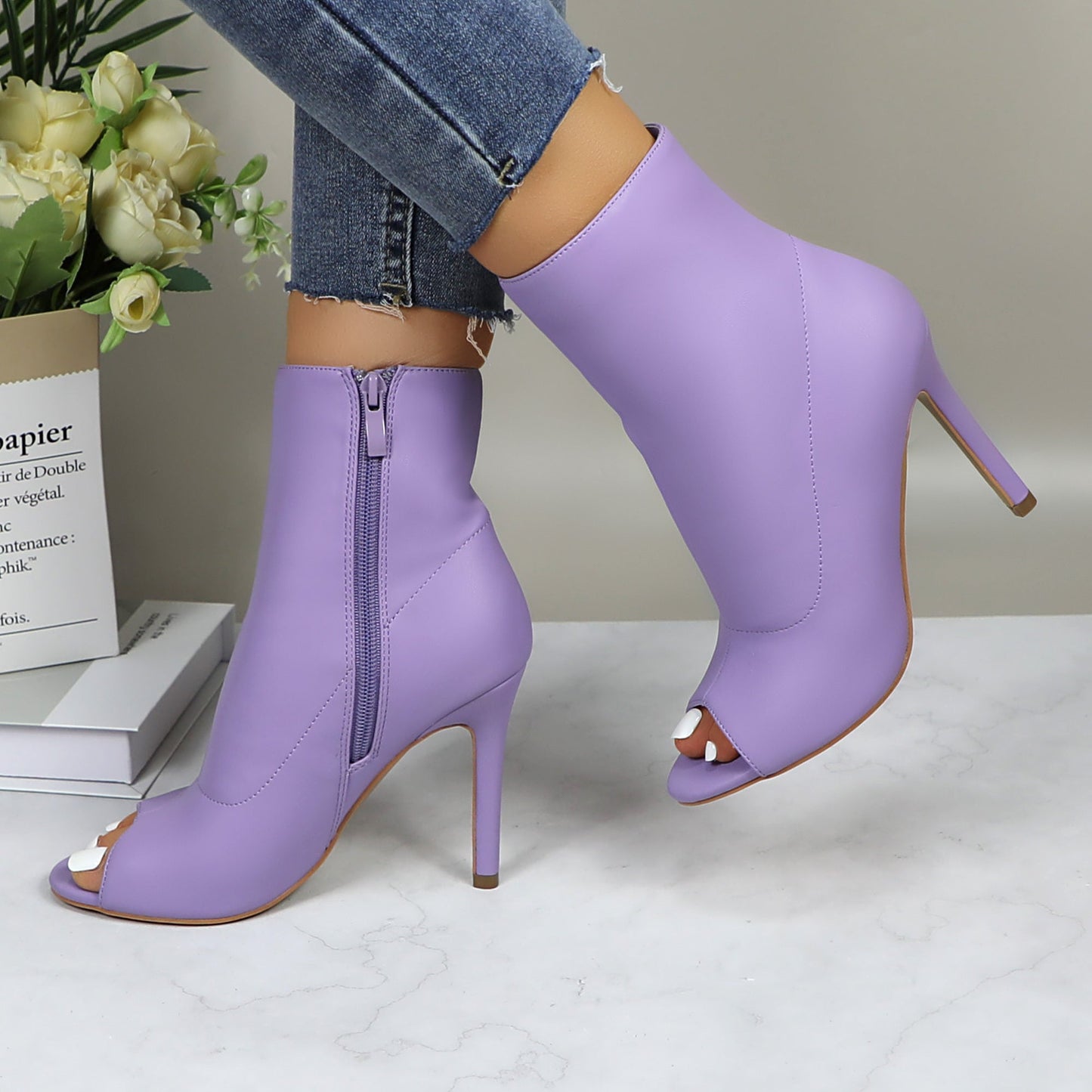 70's Inspired Metallic Stiletto Boots