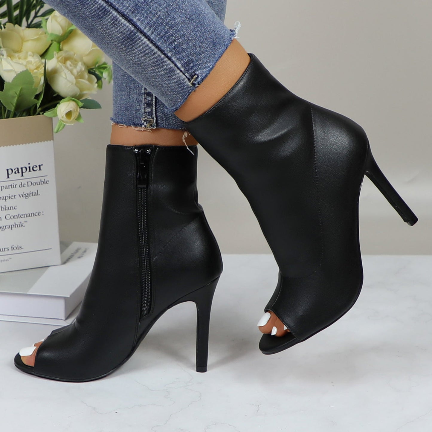 70's Inspired Metallic Stiletto Boots