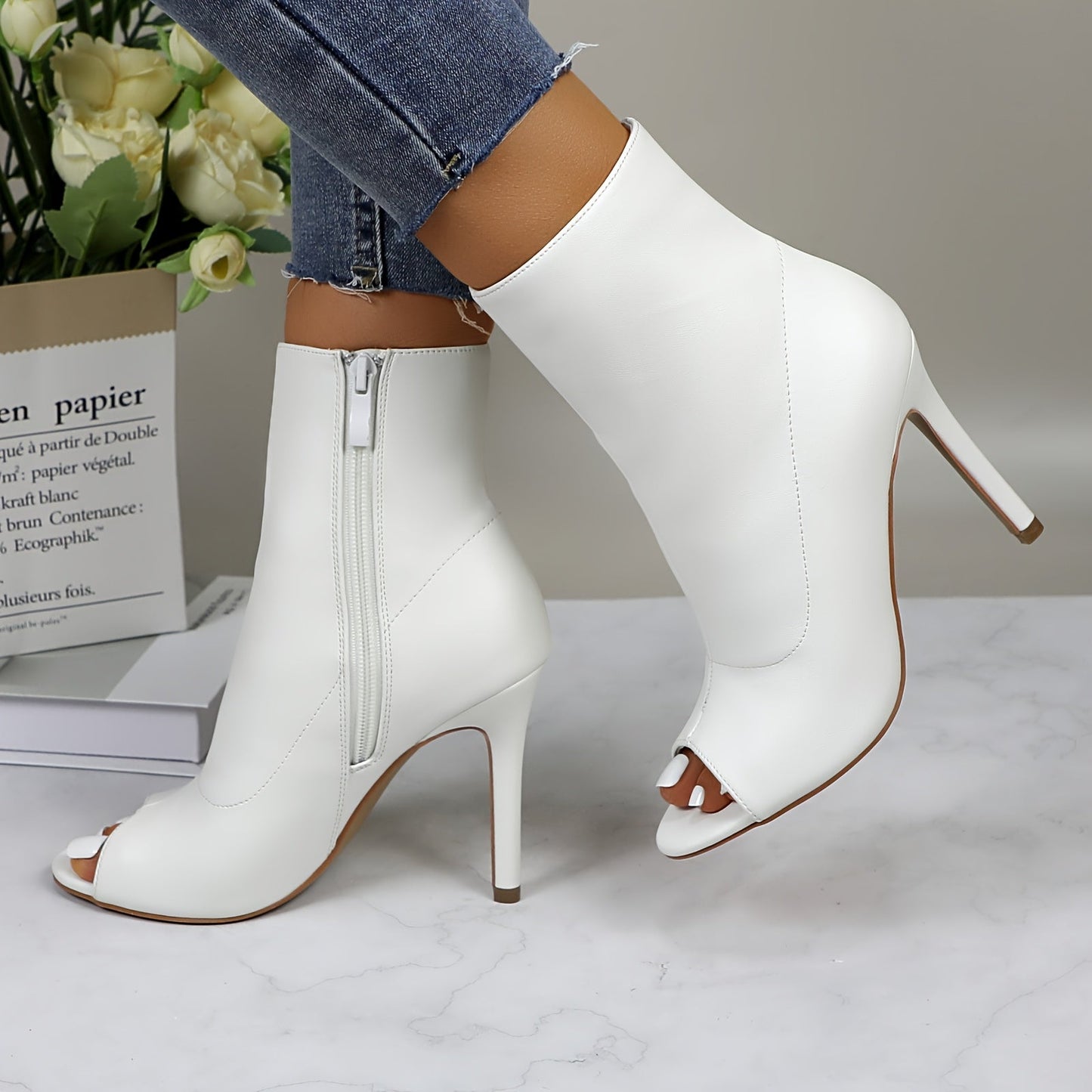 70's Inspired Metallic Stiletto Boots
