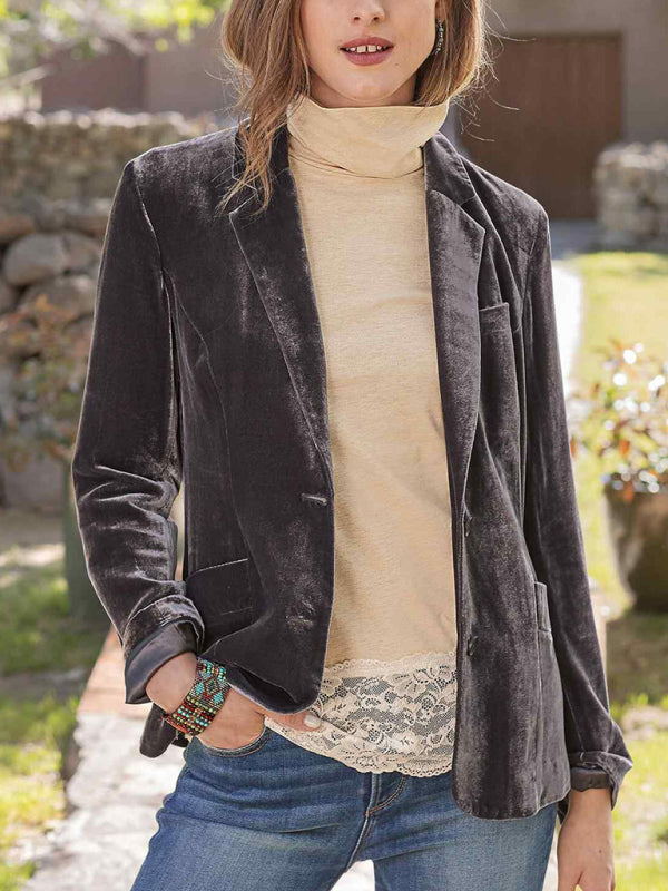 Women's Vintage Glam Velvet Blazer