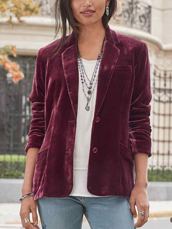 Women's Vintage Glam Velvet Blazer