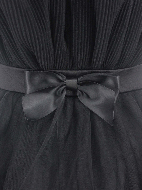 Vintage Style Tulle Bow Tulle Mini Dress