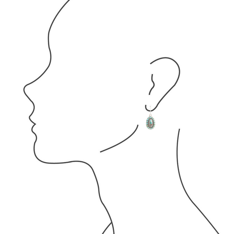 Little Sedona Blue Turquoise and Sterling Silver Drop Earrings