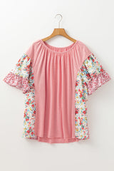 Lacey Ruffled Short Sleeve PLUS Blouse