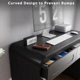 Black Vanity Desk With Advanced Organizational Storage-4