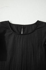 Amani Short Sleeve Textured Blouse
