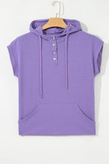 Mariam Short Sleeve Kangaroo Hoodie