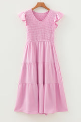 Treasure Flare Tiered Midi Dress