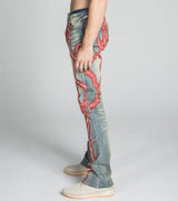 AJ24SK LIGHTNING STACKED JEANS