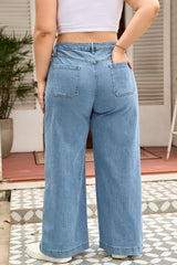 Adelyn Textured Wide Leg PLUS Jeans