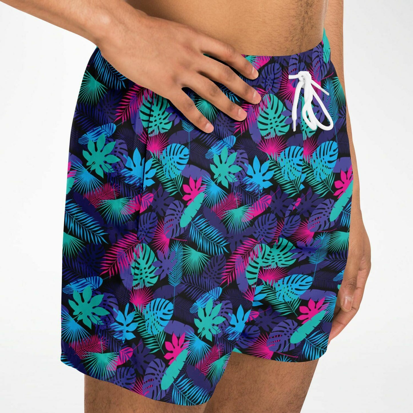 Rad Palm Neon Jungle Men's Swim Trunks