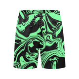 Slime in the Dark Green and Black Oil Spill Swim Shorts