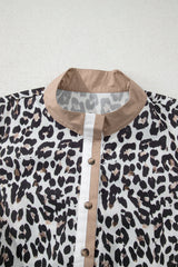 Kayleigh Print Contrast Trim Long Sleeve PLUS Top