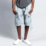 Men's Casual Five-point Overalls Multi-pocket Loose Straight Shorts