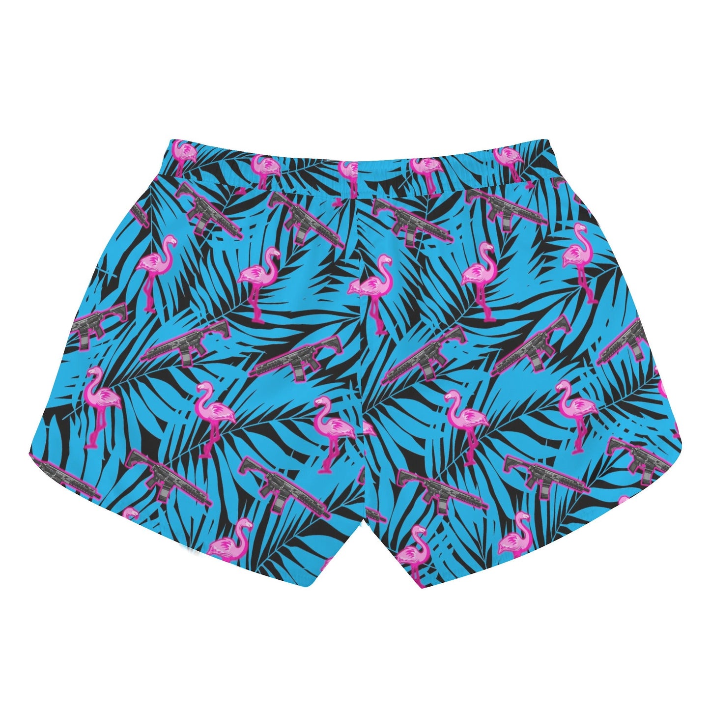 Frontline Flamingo Dark Womens Casual Beach Shorts