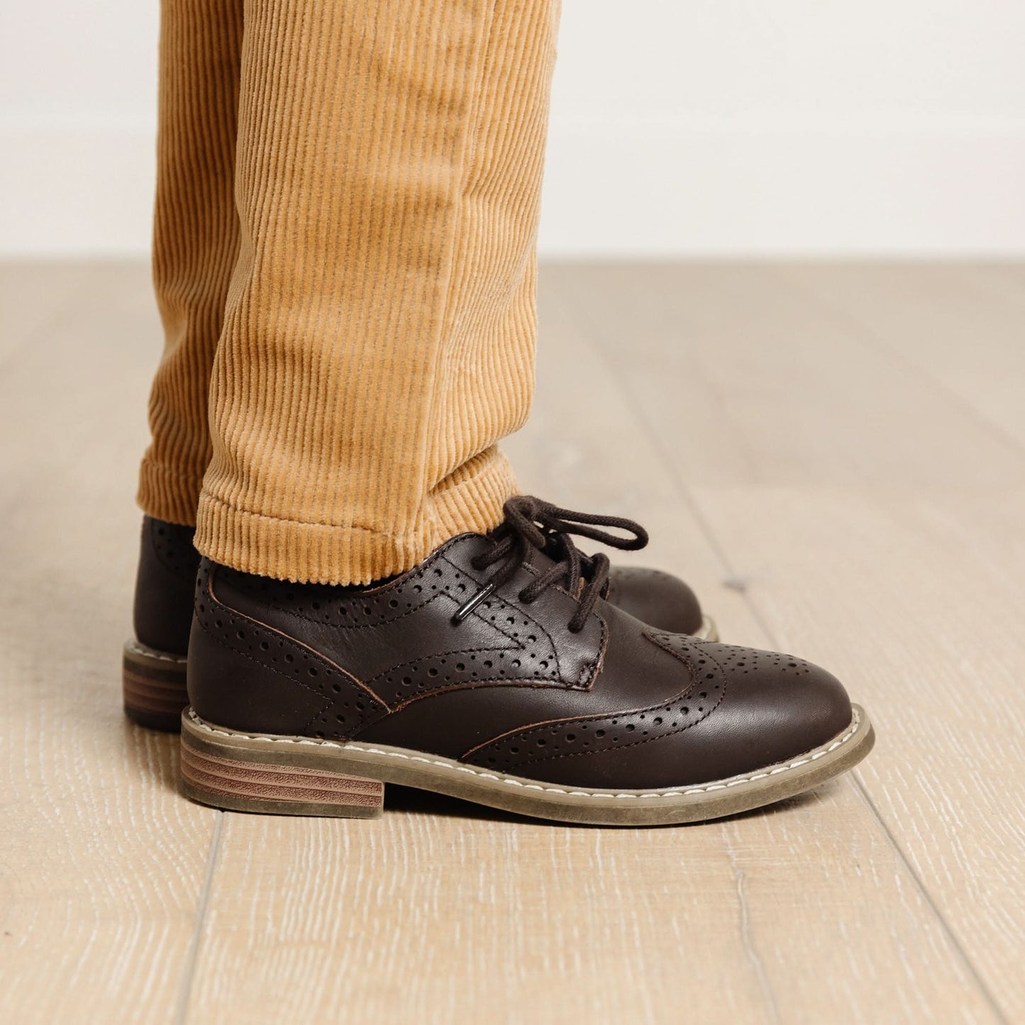Leather Wingtip Oxford Toddlers & Bigs Kids