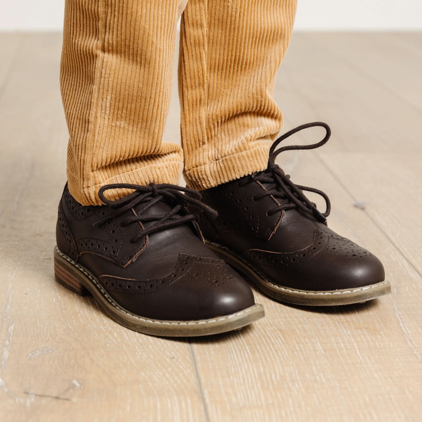 Leather Wingtip Oxford Toddlers & Bigs Kids
