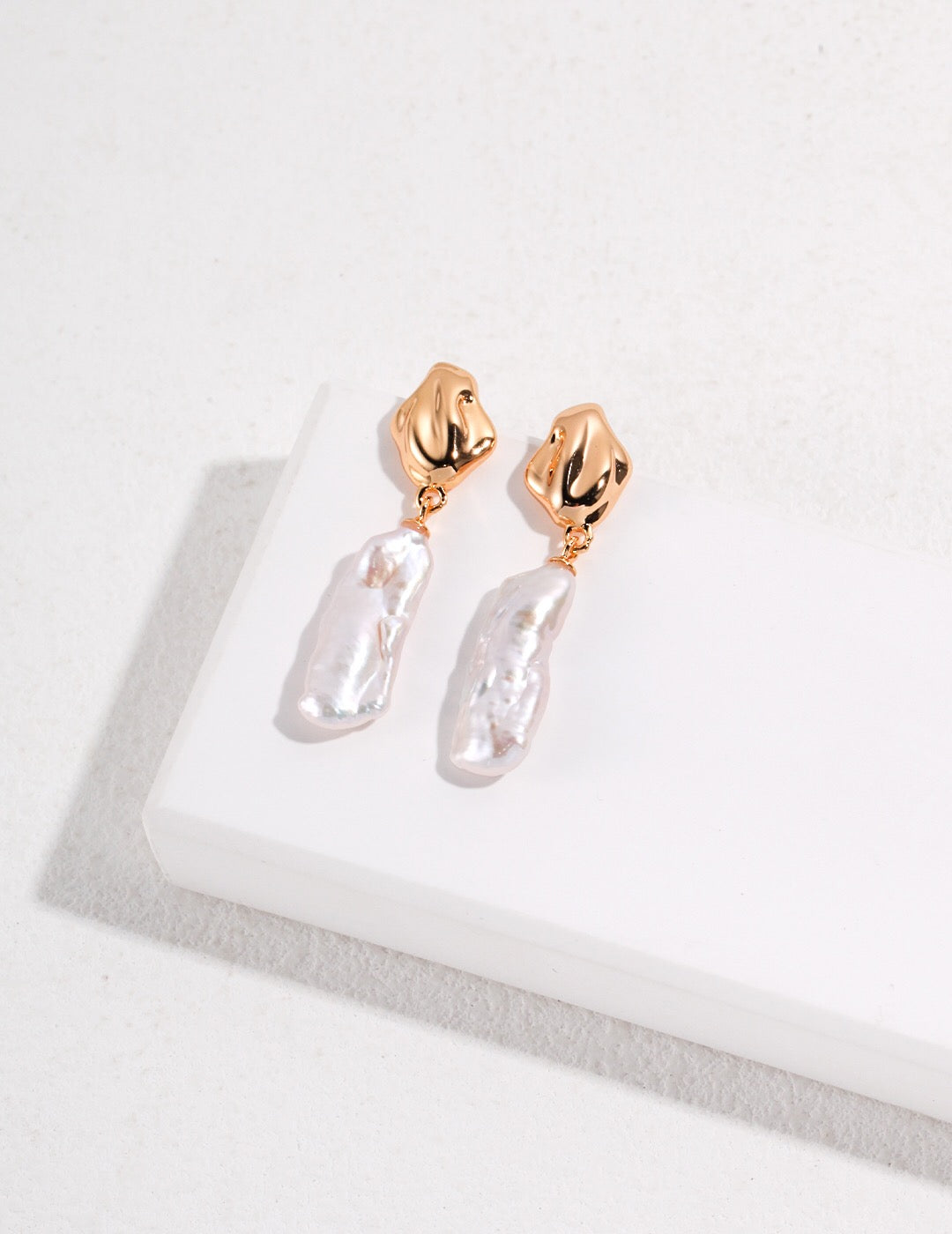 Baroque Irregular Pearl Drop Earrings-2