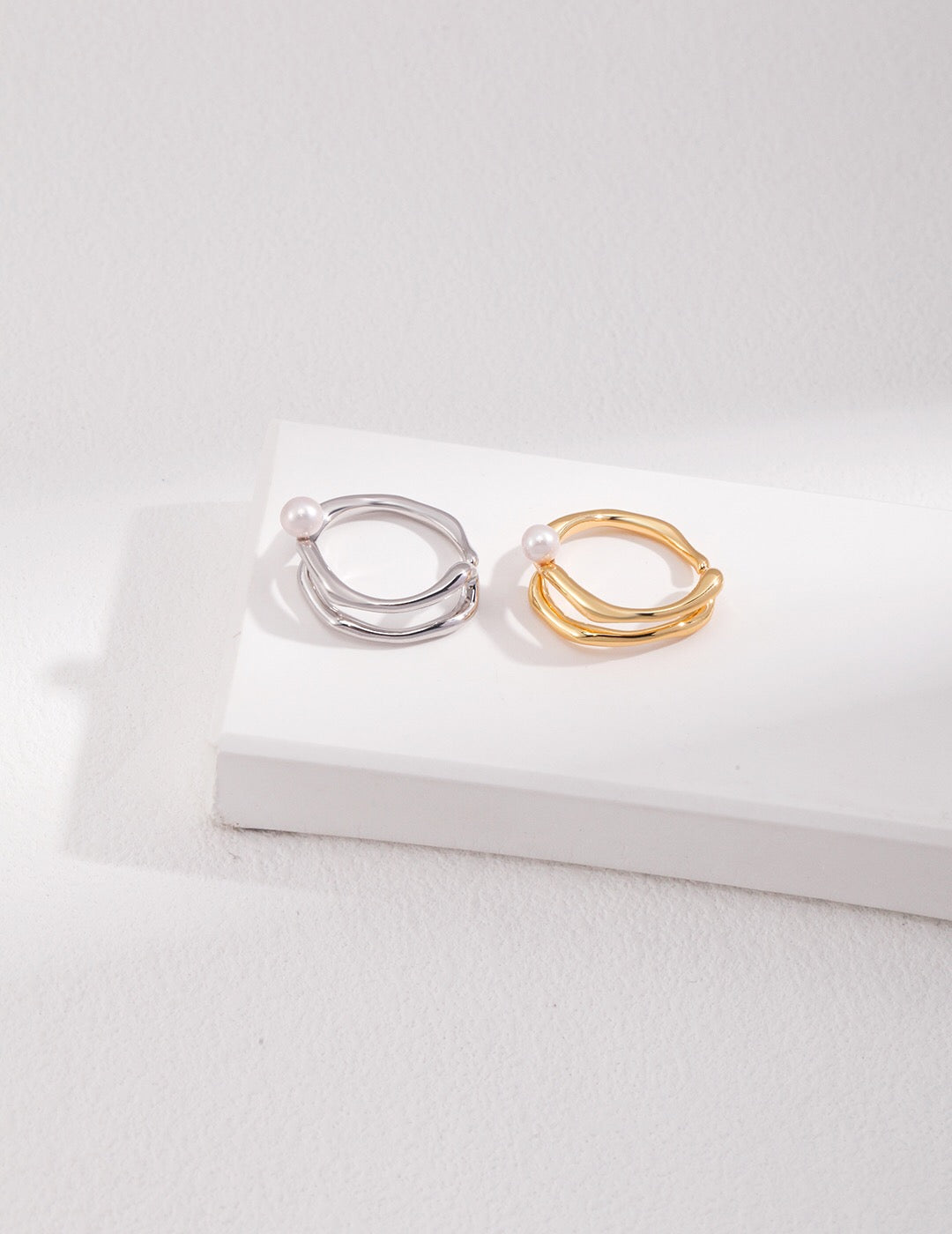 Modern Statement Pearl Ring-1