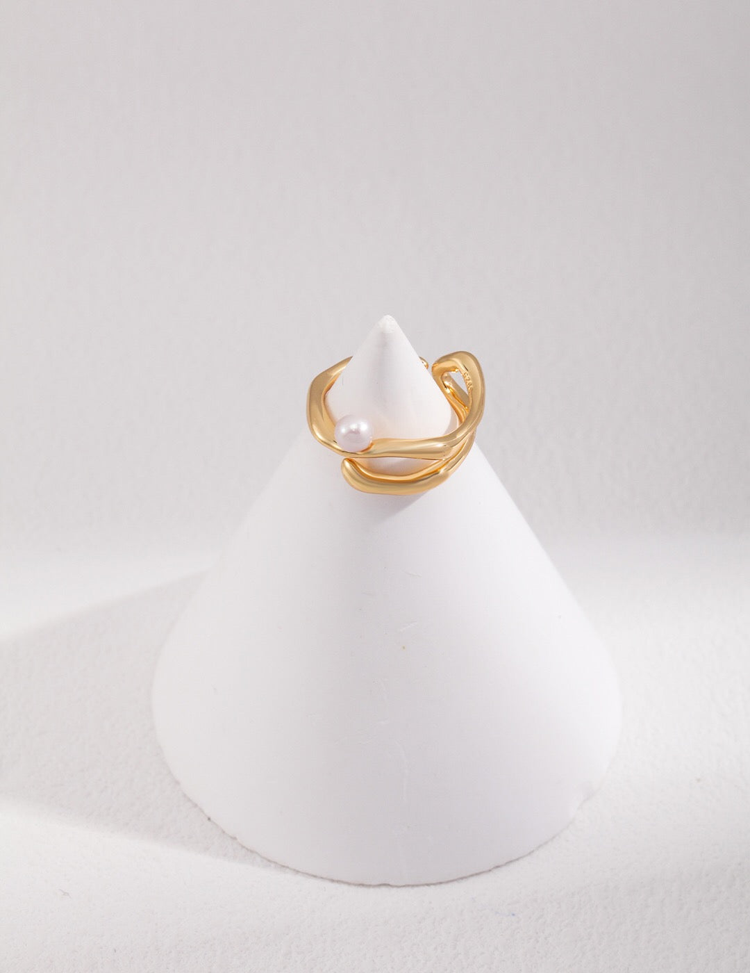 Modern Statement Pearl Ring-2