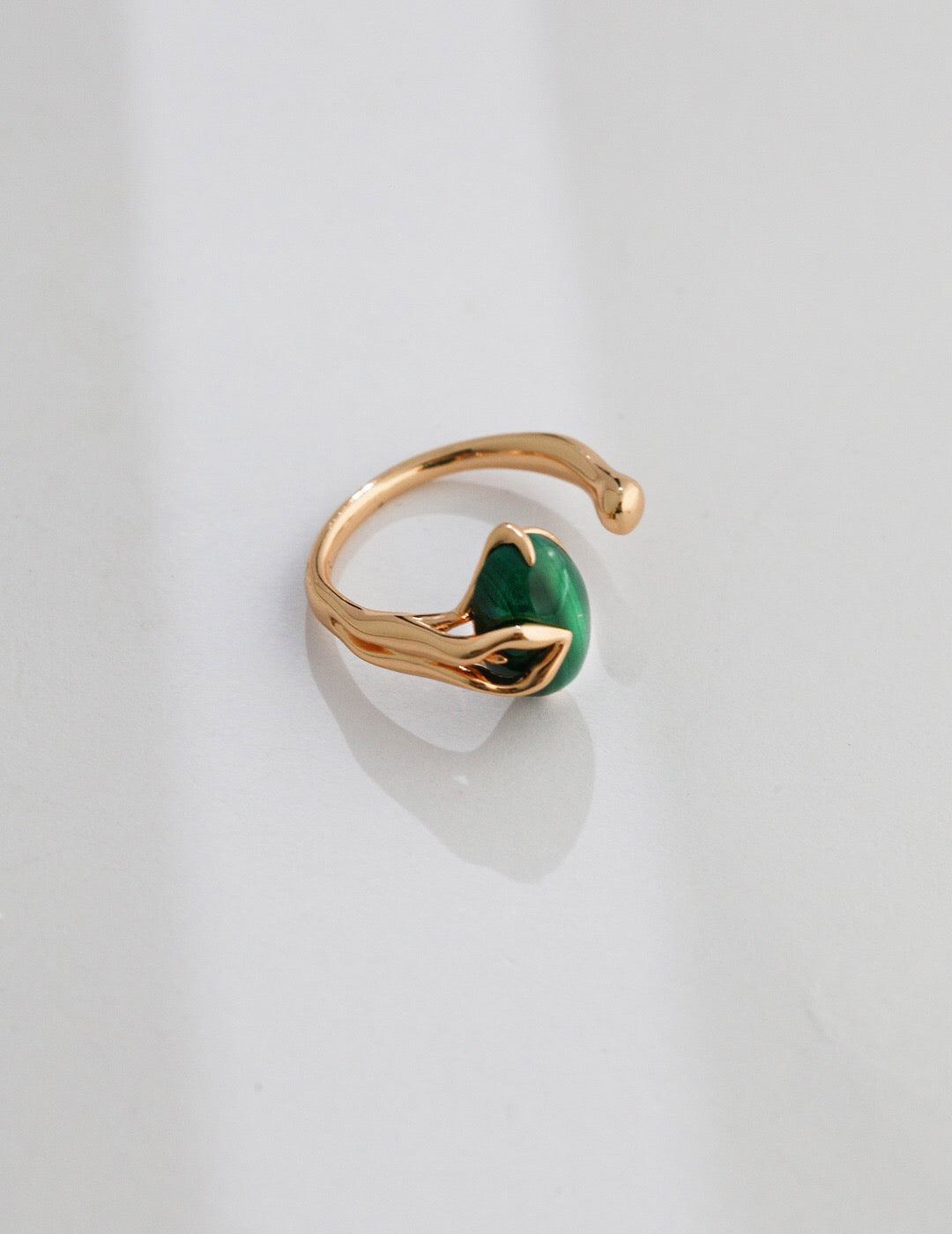 Natural Malachite Open Ring-1