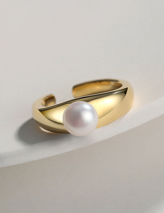 Freshwater Pearl Open Tail Ring-0