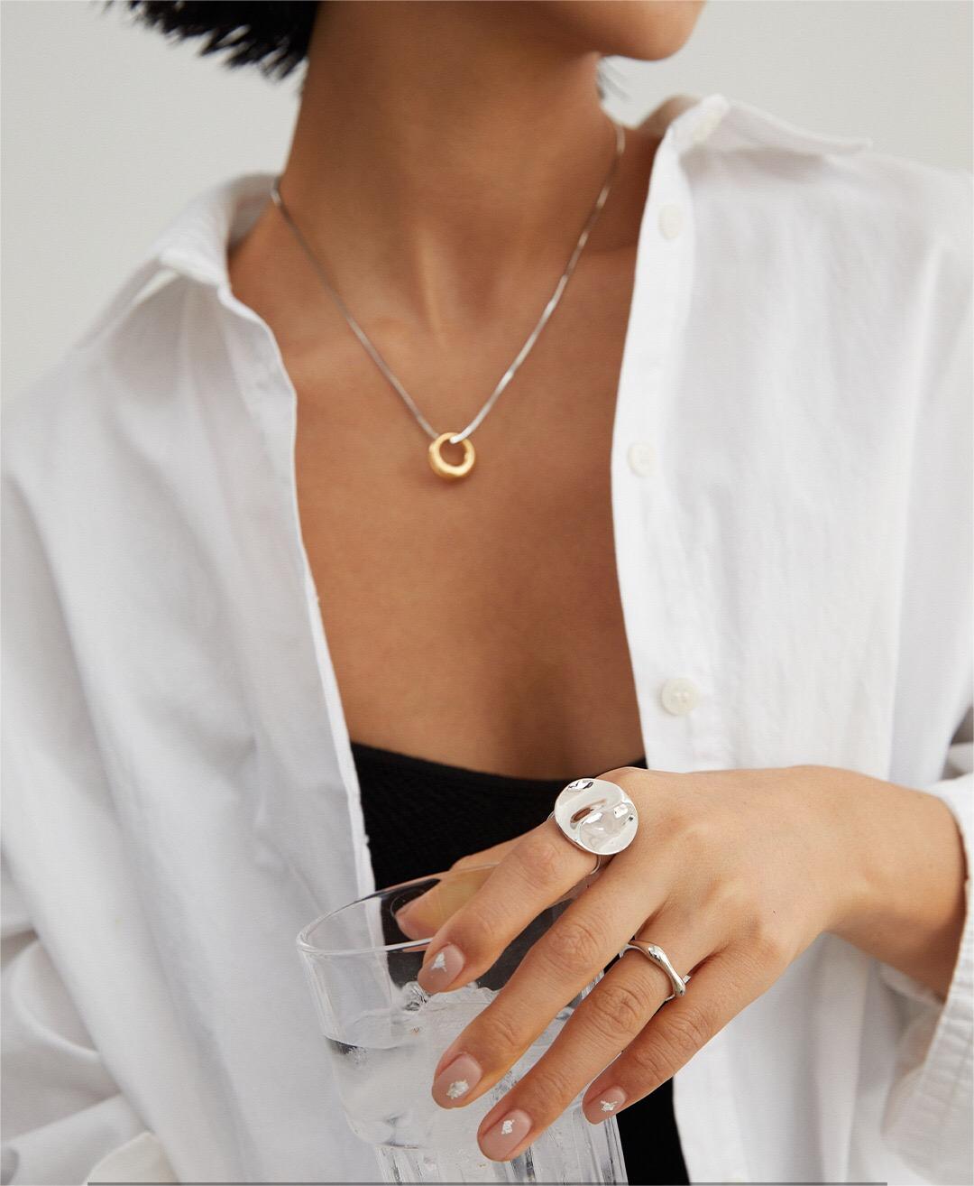 Exaggerated Geometric Shape Metal Ring-2