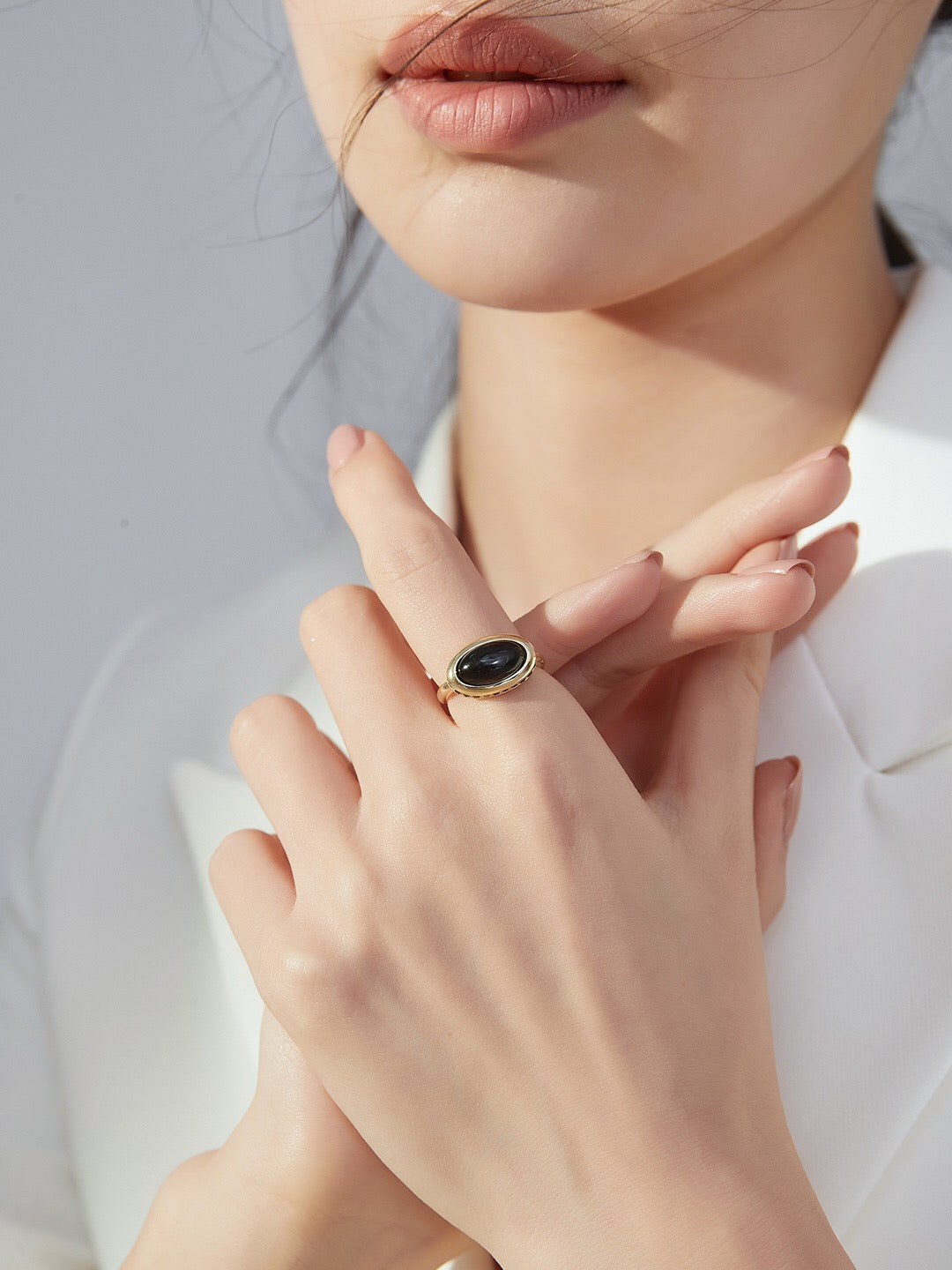 Black Onyx Oval Ring-3