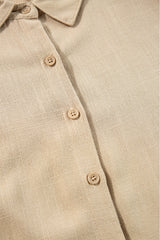 Scarlet Sleeve Tiered Pleated Shirt