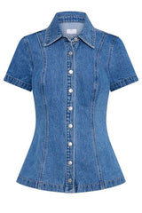 WOMEN FASHION DENIM TWO PIECE SHORT SET