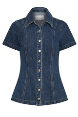 WOMEN FASHION DENIM TWO PIECE SHORT SET