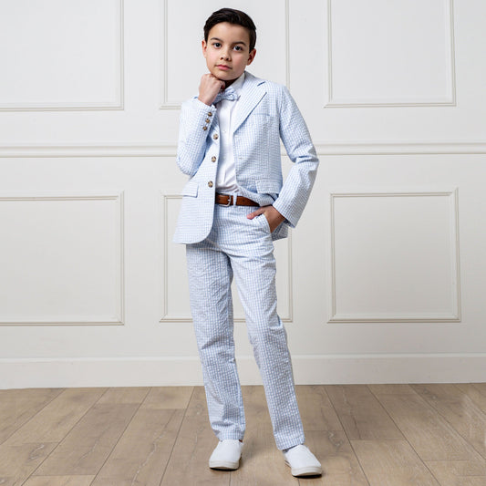 Organic Seersucker Suit Pant