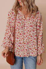 Carter Notched Puff Sleeve Blouse