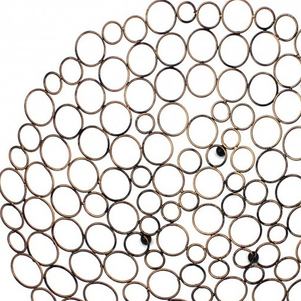 19" Bronze Metal Round Centerpiece Bowl-4