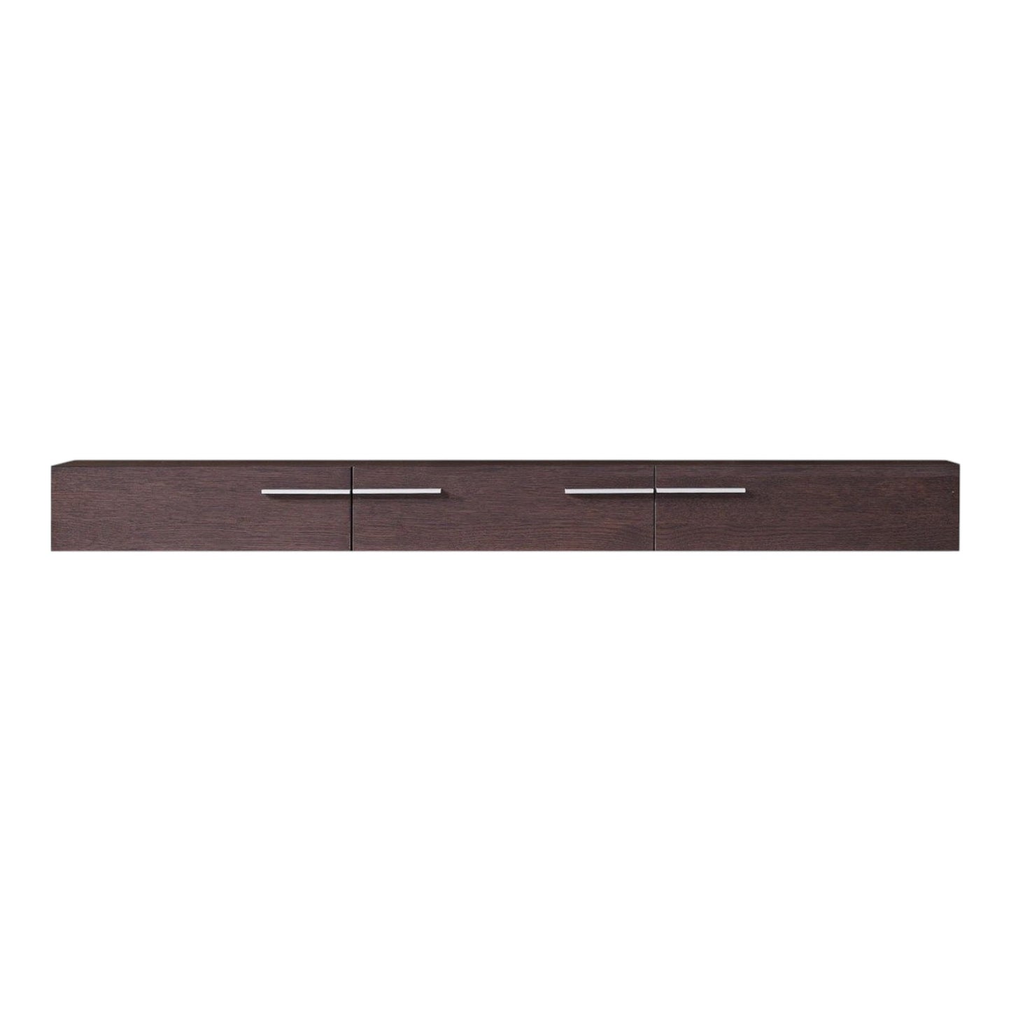 59" Brown Solid Wood Sideboard with Glass Doors-2