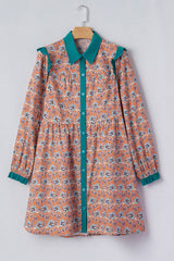 Alia Floral Contrast Collared Shirt
