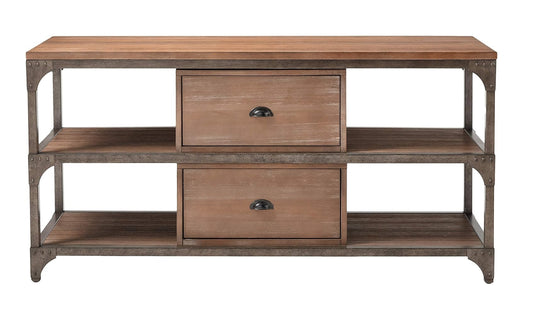 60" Enclosed and Open Storage TV Stand-1