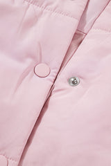 Solid Flutter Sleeve Snap Button Puffer Vest