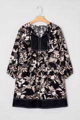 Zaria Print Loose Mini Dress