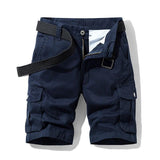 Men's Cotton Shorts Retro Multi-pocket Straight Casual Shorts