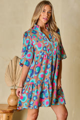 Emerie Sleeve Slit Ruffled Dress