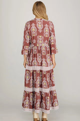 Katie Trim Tiered Maxi Dress