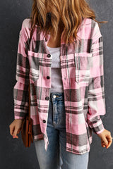 Plaid Patch Pocket Buttoned Shirt
