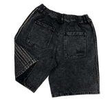 Hip Hop Striped Embroidery Baggy Denim Shorts