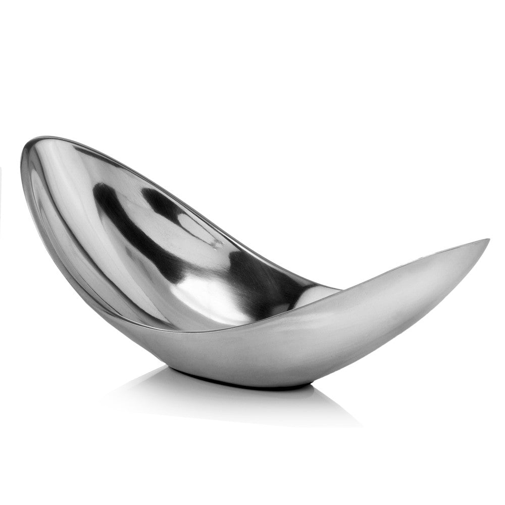 13" Aluminum Modern Twisted Centerpiece Bowl-2