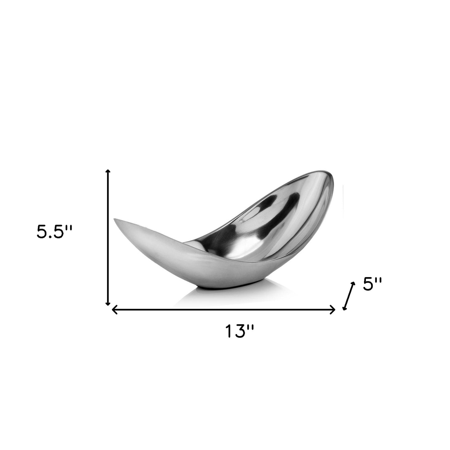 13" Aluminum Modern Twisted Centerpiece Bowl-7