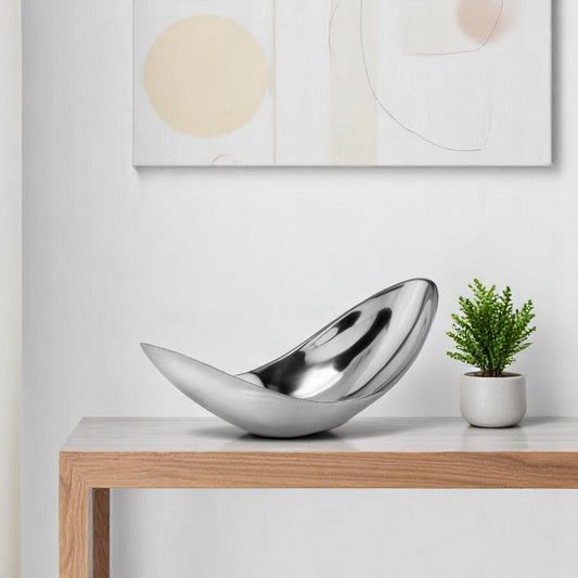 13" Aluminum Modern Twisted Centerpiece Bowl-0